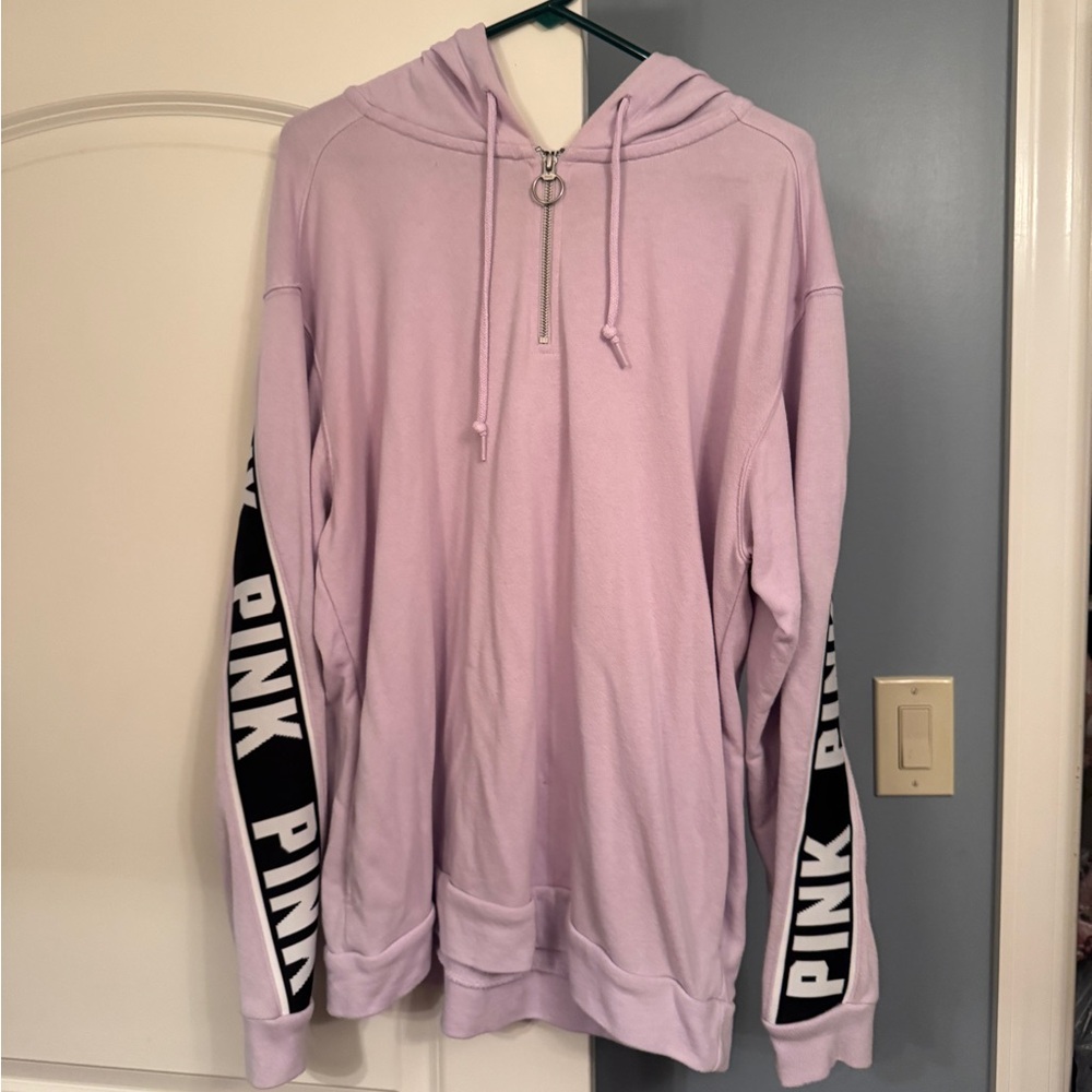 Pink hooded sweatshirt